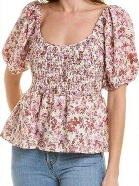 Auguste The Label Anastasia Linen-Blend Top